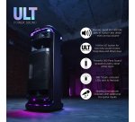Sony ULT TOWER 10 - Altoparlante Bluetooth per feste con ULT POWER SOUND, bassi profondi e potenti, altoparlanti X-Balanced, illuminazione a LED a 360 gradi, funzioni per feste, microfono wireless, portatile, maniglia e ruote - Nero