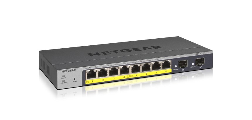 NETGEAR GS110TP Géré L2/L3/L4 Gigabit Ethernet (10/100/1000) Connexion Ethernet, supportant l'alimentation via ce port (PoE) Gris