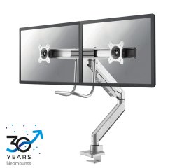Neomounts NM-D775DXSILVER Support d'écran à fixer 10-32" - ressort à gaz - Topfix - arrêt 180°