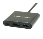 Conceptronic DONN01B replicatore di porte e docking station per laptop USB 3.2 Gen 1 (3.1 Gen 1) Type-C Nero