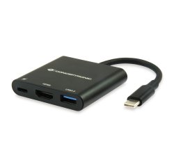 Conceptronic DONN01B replicatore di porte e docking station per laptop USB 3.2 Gen 1 (3.1 Gen 1) Type-C Nero