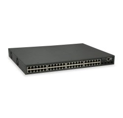 LevelOne 52-Port L3 Lite Managed Gigabit PoE Switch, 4 x 10GbE SFP+, 48 PoE Outputs, 400W PoE Power Budget