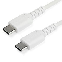 startechcom cable de 1m de carga usb c - de carga rapida y sincronizacian usb 20 tipo c a usb c para portatiles - revestimiento tpe de fibra de aramida mm 60w blanco - ipad pro surface