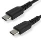 StarTech.com 1m USB-C Ladekabel - Langlebiges USB 2.0 Typ C zu USB C Datenübertragungs-/Schnellladekabel - TPE Mantel Aramidfaser M/M 60W Schwarz - Samsung S10 S20 iPad Pro MS Surface