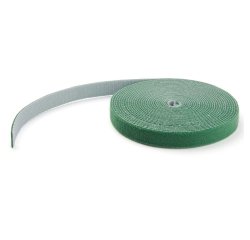 StarTech.com Bobina de 7,6m de Gancho y Bucle - Tiras Reutilizables de Gancho y Bucle - Cinta Sujetacables - Envolturas Ajustables de Tela para Gestión de Cableado - Verde