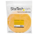 StarTech.com 50ft Hook and Loop Roll - Cut-to-Size Reusable Cable Ties - Bulk Industrial Wire Fastener Tape /Adjustable Fabric Wraps Yellow / Resuable Self Gripping Cable Management Straps
