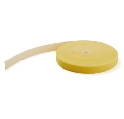StarTech.com 15m Bulk Rol Klittenband - Op Maat te Knippen Herbruikbare Kabelbinders - Industriële Klitband Tape - Zelfklevende Klittenband Tyrap Strips - Geel
