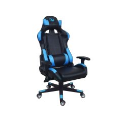 Deep Gaming Deep Command Silla para videojuegos de PC Asiento acolchado Negro, Azul