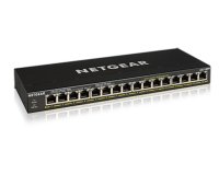 NETGEAR GS316PP Non-géré Gigabit Ethernet (10/100/1000) Connexion Ethernet, supportant l'alimentation via ce port (PoE) Noir