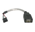 StarTech.com Câble USB 2.0 de 15 cm - USB A femelle vers adaptateur USB carte mère 4 broches F/F