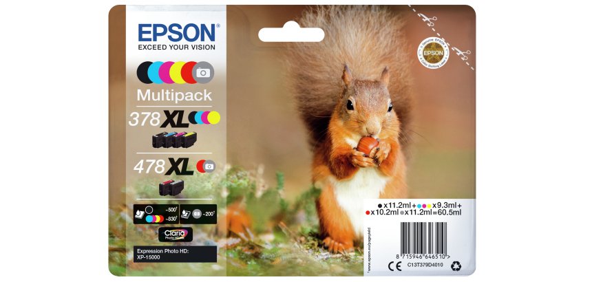 Epson Squirrel 378XL / 478XL Claria Photo HD Multipack 6-colours Ink