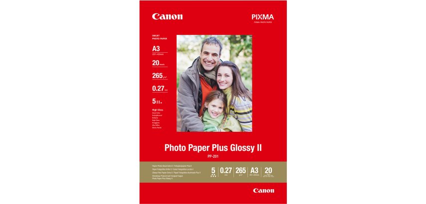 Canon PP-201 Glossy II Photo Paper Plus A3 - 20 Sheets