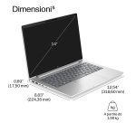 HP DL5M0AT laptop Copilot+ PC Intel Core Ultra 7 Computer portatile 35,6 cm (14") WUXGA 32 GB DDR5-SDRAM 1 TB SSD Wi-Fi 7 (802.11be) Windows 11 Pro Argento