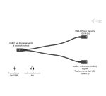 i-tec USB-C Cable Splitter Audio/Data + Power Delivery 100W