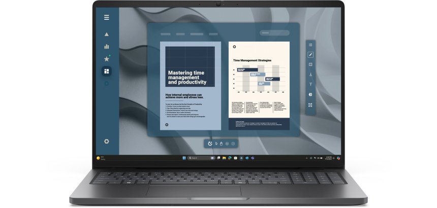 DELL Pro 16 PC16255 AMD Ryzen™ 5 220 Ordinateur portable 40,6 cm (16") Full HD+ 16 Go DDR5-SDRAM 512 Go SSD Wi-Fi 6E (802.11ax) Windows 11 Pro Français Noir