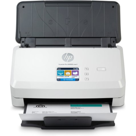 HP Scanjet Pro N4000 snw1 Sheet-feed Scanner Alimentation papier de scanner 600 x 600 DPI A4 Noir, Blanc