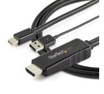 StarTech.com 6ft (2m) HDMI to Mini DisplayPort Cable 4K 30Hz - Active HDMI to mDP Adapter Converter Cable with Audio - USB Powered - Mac & Windows - Male to Male Video Adapter Cable