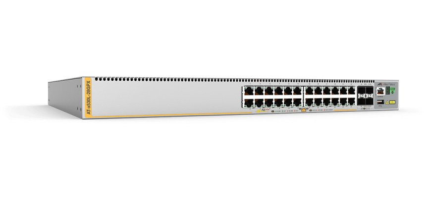 Allied Telesis AT-x530L-28GPX-50 Géré L3+ Gigabit Ethernet (10/100/1000) Connexion Ethernet, supportant l'alimentation via ce port (PoE) 1U Gris