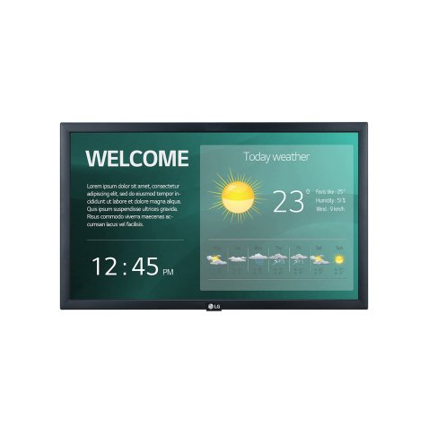 Pantalla plana para señalización digital 54,6 cm 21.5" LG 22SM3G-B IPS Wifi 250 cd / m² Full HD Negro Procesador incorporado 16/7