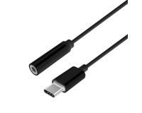 AISENS Conversor USB-C a audio estilo Apple, USB-C/M-Jack 3.5/H, Negro, 15 cm