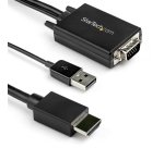 StarTech.com Câble adaptateur VGA vers HDMI - 2 m - 1080p - Audio USB - Alimenté par USB