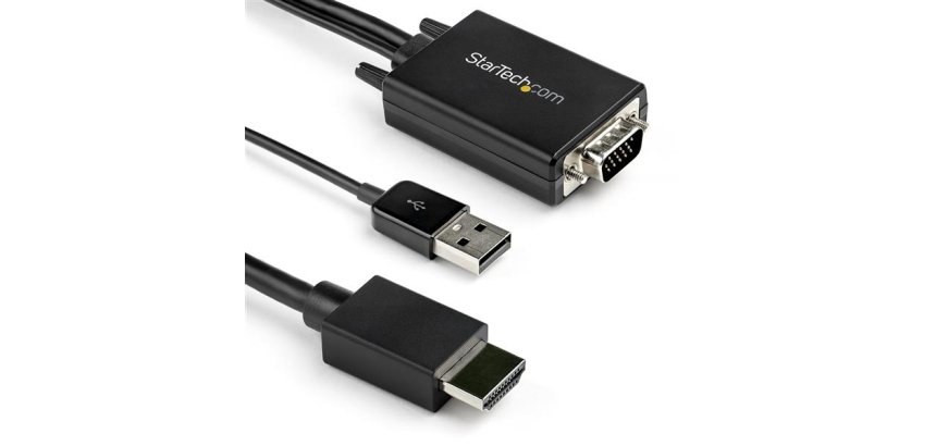 StarTech.com Câble adaptateur VGA vers HDMI - 2 m - 1080p - Audio USB - Alimenté par USB