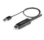 StarTech.com Câble Adaptateur HDMI vers DisplayPort de 2m - 4K 30Hz - M/M - Câble Convertisseur Actif HDMI 1.4 vers DP 1.2 avec Audio - Alimenté par USB - Mac & Windows - Laptop HDMI vers Écran DP