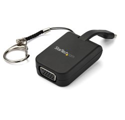 Adaptador Portátil USB-C a VGA con Llavero de Conexión Rápida, USB Tipo C, Salida VGA (D-Sub)