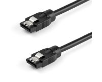 Cable SATA Redondeado, 0,3 m, SATA III, SATA 7-pin, SATA 7-pin, Macho/Macho, Negro