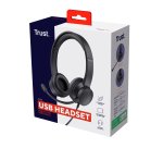 Trust Ayda Casque Avec fil Arceau Appels/Musique Noir