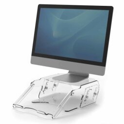 Fellowes Support moniteur ajustable avec porte-documents Clarity