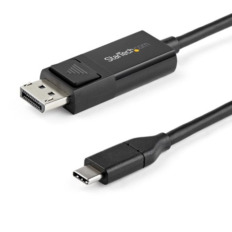 Cable USB-C a DisplayPort 1.2 - Bidireccional, 2 m, USB Tipo C, DisplayPort, Macho, Macho, Derecho