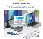 StarTech.com Thunderbolt 5 Universal Docking Station, Multi-Display Hub, 8K 60Hz or 4K 144Hz, 120Gbps Bandwidth Boost, 140W PD, 30W Phone Charging, USB 10Gbps, 2.5G LAN
