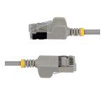 StarTech.com 15cm Gray Ultra Slim Cat6A Ethernet Cable, 10 Pack, Snagless, FTP, Pure Bare Copper Wire, 34AWG Ultra Slim RJ45 Network Patch Cord, Individually Tested