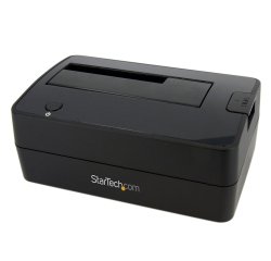 StarTech.com Station d'Accueil pour Disque Dur USB 3.0 à SATA à Baie Unique, Dock pour HDD USB 3.0 (5 Gbps), Docking Station pour HDD/SSD Externe 2,5/3,5" SATA I/II/III - Chargement par le Haut