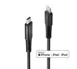 Lindy Câble renforcé USB type C vers Lightning, charge & synchro, 1m