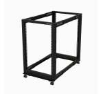 StarTech.com Rack Serveur Mobile 18U 4 Poteaux, Rack Réseau 19" 4 Poteaux avec Roulettes, Rack Roulant avec Profondeur Ajustable pour PC/AV/Données/Informatique - Roulettes, Pieds de nivellement ou Fixation au Sol
