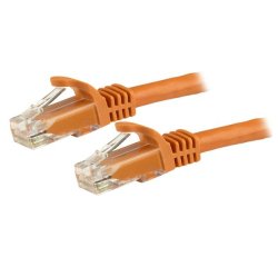 StarTech.com 1.5m CAT6 Ethernet Cable - Orange CAT 6 Gigabit Ethernet Wire -650MHz 100W PoE RJ45 UTP Network/Patch Cord Snagless w/Strain Relief Fluke Tested/Wiring is UL Certified/TIA