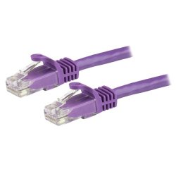 StarTech.com 1.5m CAT6 Ethernet Cable - Purple CAT 6 Gigabit Ethernet Wire -650MHz 100W PoE RJ45 UTP Network/Patch Cord Snagless w/Strain Relief Fluke Tested/Wiring is UL Certified/TIA
