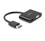 StarTech.com Adaptateur DisplayPort vers HDMI VGA - Dongle Convertisseur Numérique Multiport Actif Vidéo d'Écran DP 1.2 Mâle vers HDMI 2.0 4K 60 Hz VGA Femelle pour PC/CG