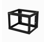 StarTech.com Rack Réseau Mural 6U à 2 Montants, Rack Serveur 19" à Cadre Ouvert, Profondeur 18", Rack de Données Mural pour IT/AV/Panneau de Patch/Equipement IT - Écrou et Vis de Cage Inclus