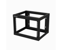 StarTech.com Rack Réseau Mural 6U à 2 Montants, Rack Serveur 19" à Cadre Ouvert, Profondeur 18", Rack de Données Mural pour IT/AV/Panneau de Patch/Equipement IT - Écrou et Vis de Cage Inclus