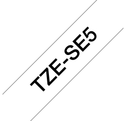 Brother TZE-SE5 ruban d'étiquette Noir sur blanc TZ/TZe