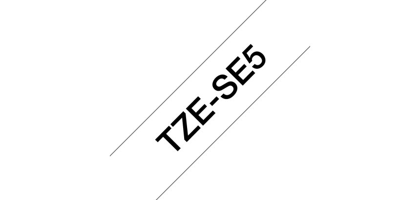 Brother TZE-SE5 ruban d'étiquette Noir sur blanc TZ/TZe