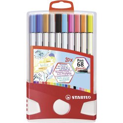 STABILO Pen 68 brush felt pen Multicolour 20 pc(s)