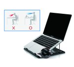 Conceptronic ERGO Laptop Cooling Stand Supporto per computer portatile Nero 39,6 cm (15.6")