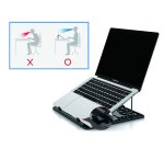 Conceptronic THANA ERGO S, Laptop Cooling Stand Supporto per computer portatile Grigio 39,6 cm (15.6")
