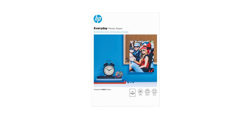 HP Confezione da 25 fogli carta fotografica lucida Everyday A4/210 x 297 mm