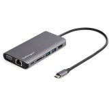 StarTech.com USB-C Multiport Adapter - USB-C Travel Dock met 4K HDMI of 1080p VGA - 3x USB 3.0 Hub, SD, GbE, Audio, 100W PD Pass-Through - Mini Docking Station voor Laptop/Tablet