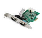 StarTech.com 2-port PCI Express RS232 Serial Adapter Card - PCIe RS232 Serial Host Controller Card - PCIe to Dual Serial DB9 Card - 16950 UART - Expansion Card - Windows & Linux